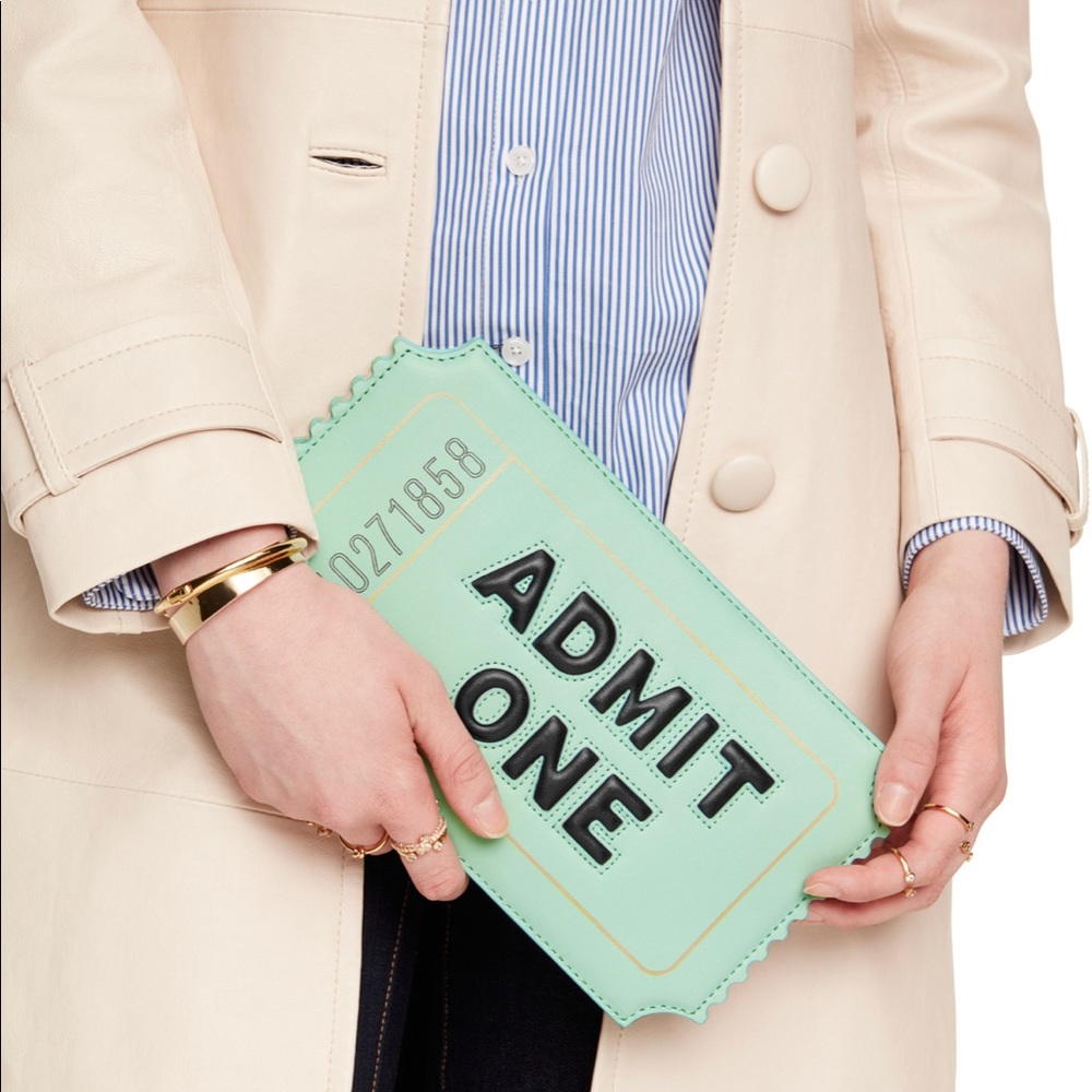 Kate Shade ticket clutch 🎟